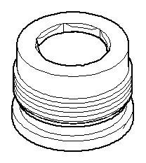 Dornbracht Luftsprudlerhülse Ersatzteile 092301158 D. 22 x 16 mm Weiß matt