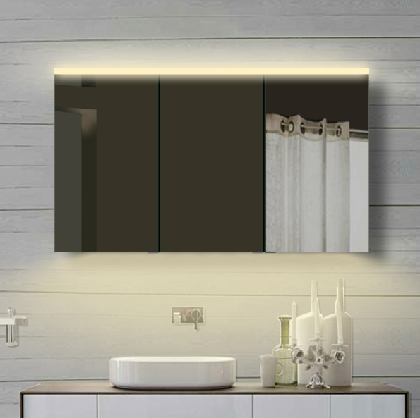 Neuesbad Alu LED Spiegelschrank, Lichtfarbe wählbar, B:1600, H:700 mm