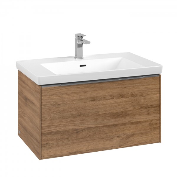 Villeroy & Boch Subway 3.0 Waschbeckenunterschrank, 1 Auszug, 772 x 432 x 462 mm, Kansas Oak / Kansa