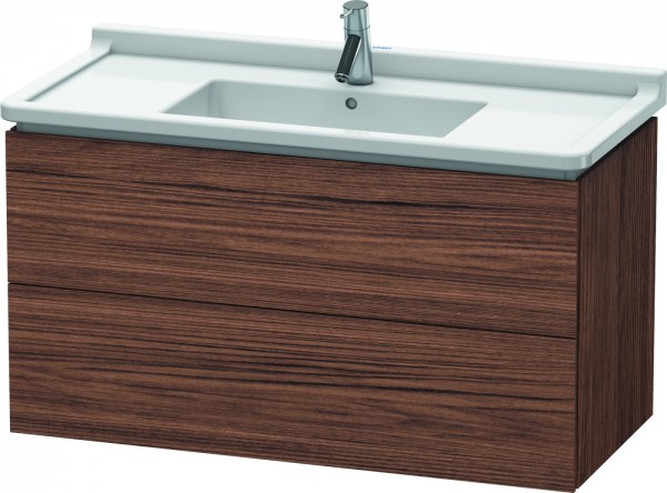 Duravit L-Cube Waschtischunterbau wandhängend Nussbaum dunkel Matt 1020x469x558 mm - LC626602121