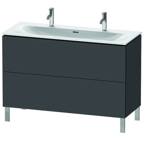 Duravit L-Cube Waschtischunterbau bodenstehend Graphit Matt 1220x481x704 mm - LC659904949