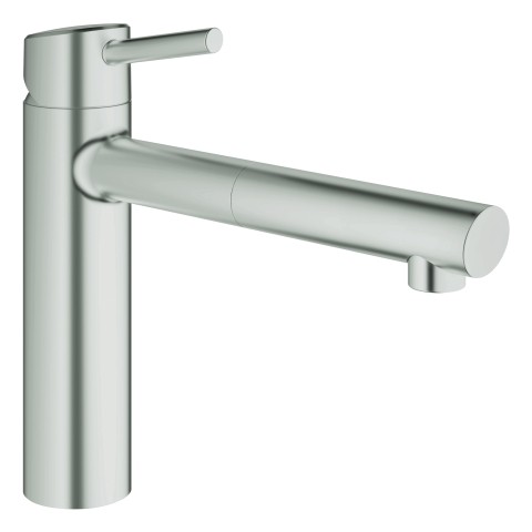 GROHE EH-SPT-Batterie Concetto 31129 ausziehbarer Mousseur supersteel