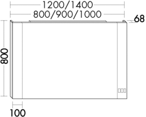 Burgbad Leuchtspiegel RL40 Light RL40 VC 800x1000x68 Anthrazitgrau Matt, SIJU100F4952