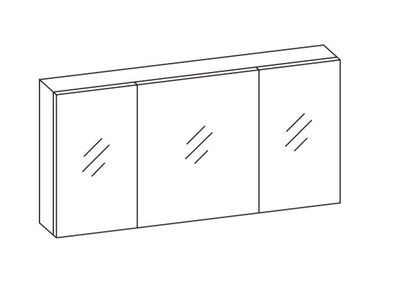 Artiqua Spiegelschrank, Oxid Dunkelgrau quer, 070-SDT-5-14-723