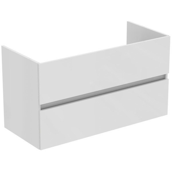 Ideal Standard Waschtischunterschrank Eurovit+ 2 Auszüge 1000x440x550mm Hgl. weiss lackiert, R0265WG