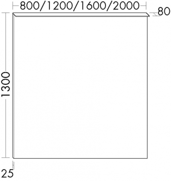 Burgbad Leuchtspiegel Crono HGL 1300x1200x80 Crono HGL, SIGW1201020