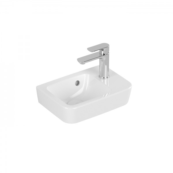 Villeroy & Boch O.novo Handwaschbecken Compact, 360 x 250 x 145 mm, Weiß Alpin AntiBac CeramicPlus,