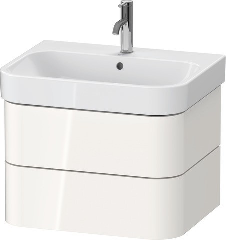 Duravit Happy D.2 Plus Waschtischunterbau wandhängend Weiß Supermatt 625x490x415 mm - HP438608484000