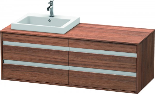 Duravit Ketho Konsolenwaschtischunterbau wandhängend Nussbaum Matt 1400x550x496 mm - KT6757L7979