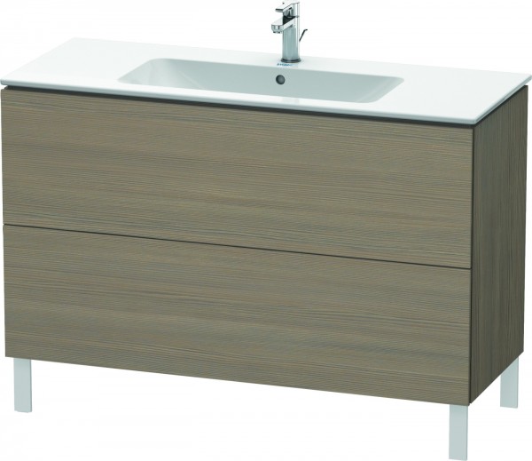 Duravit L-Cube Waschtischunterbau bodenstehend Eiche Terra Matt 1220x481x704 mm - LC662803535