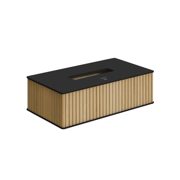 Cosmic Eda Kleenex-Box, Natürliches Bambus-schwarz matt, WJP056A9401603