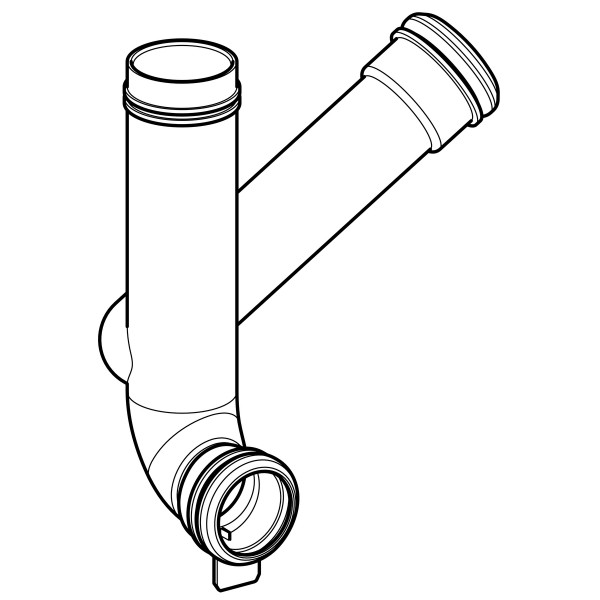 Geberit Geberit Spülbogen mit Abzweig für Geruchsabsaugung, 243967001