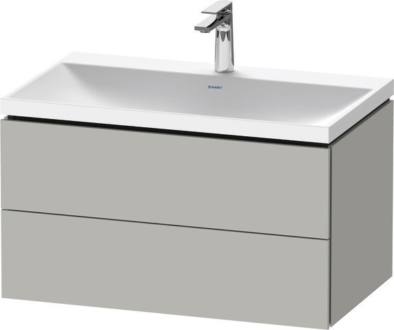 Duravit L-Cube c-shaped Set wandhängend Betongrau Matt 800x480x480 mm - LC6951O07070000