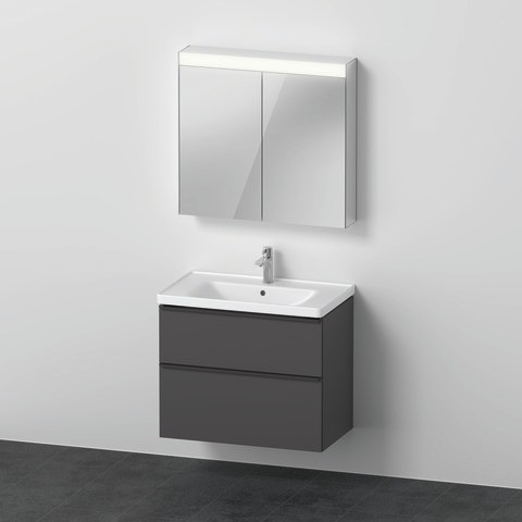 Duravit D-Neo Möbelwaschtisch mit Waschtischunterbau und Spiegelschrank 800x480x2000 mm - DE01160494