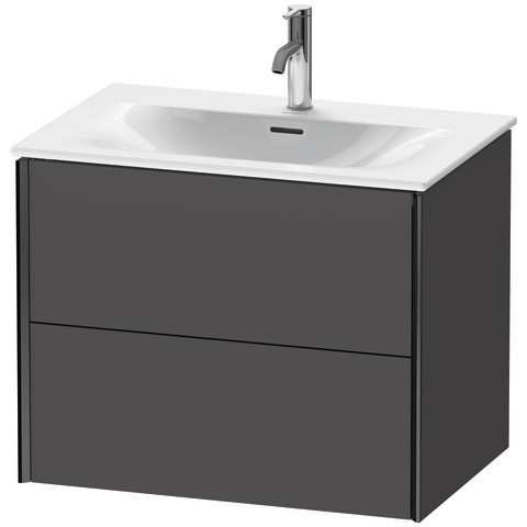 Duravit XViu Waschtischunterbau wandhängend Graphit Matt 710x480x557 mm - XV41330B249