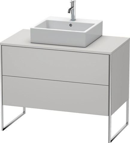 Duravit XSquare Konsolenwaschtischunterbau bodenstehend Nordic Weiß Seidenmatt 1000x548x778 mm - XS4