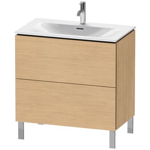 Duravit L-Cube Waschtischunterbau bodenstehend Natur Eiche Matt 820x481x704 mm - LC6597030300E00