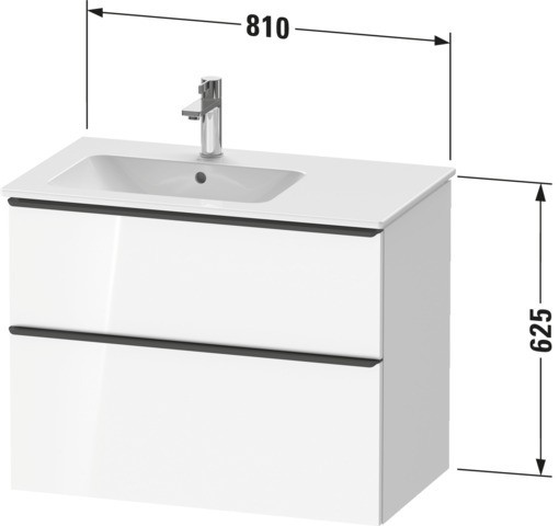 Duravit D-Neo Waschtischunterschrank wandhängend 810x462x625 Az 1 Ei