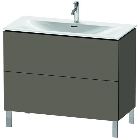 Duravit L-Cube Waschtischunterbau bodenstehend Flanell Grau Seidenmatt 1020x481x704 mm - LC659809090