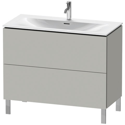 Duravit L-Cube Waschtischunterbau bodenstehend Betongrau Matt 1020x481x704 mm - LC6598007070A00