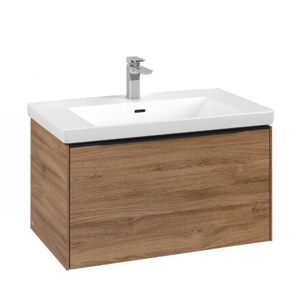 Villeroy & Boch Subway 3.0 Waschbeckenunterschrank, 1 Auszug, 772 x 432 x 462 mm, Kansas Oak / Kansa