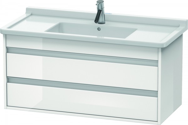 Duravit Ketho Waschtischunterbau wandhängend Weiß Hochglanz 1000x455x480 mm - KT664502222