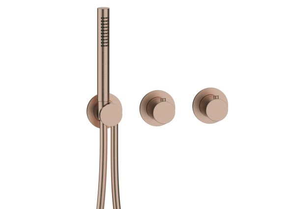 Herzbach MODUL7 Thermostat-Farbset 1 Verbraucher Copper Steel, 70.701001.1.39