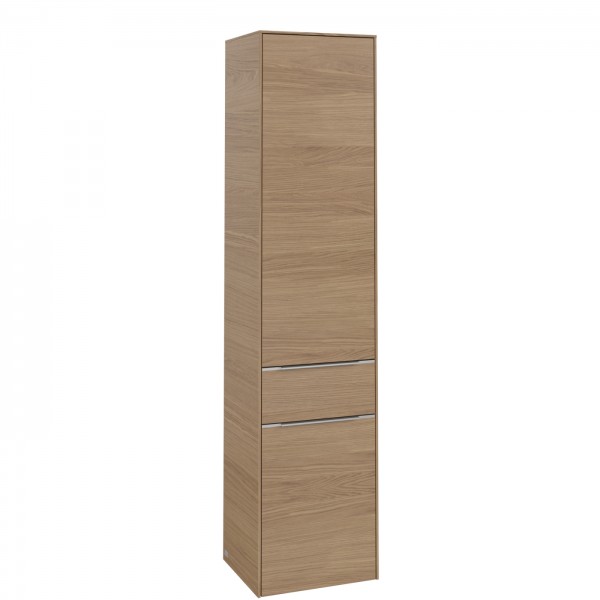 Villeroy & Boch Subway 3.0 Hochschrank, 2 Türen, 1 Auszug, 400 x 1710 x 346,5 mm, Nordic Oak / Nordi