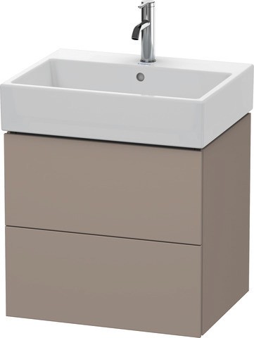 Duravit L-Cube Waschtischunterbau wandhängend Basalt Matt 584x459x544 mm - LC6275043430A00