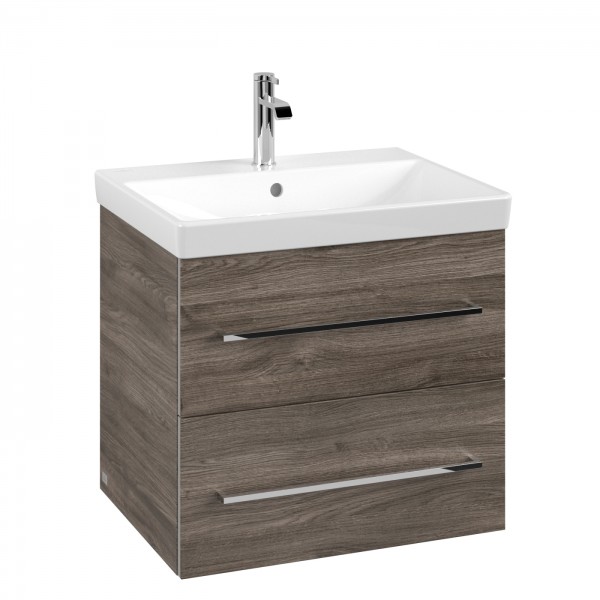 Villeroy & Boch Avento Waschbeckenunterschrank, 2 Auszüge, 576 x 514 x 452 mm, Stone Oak