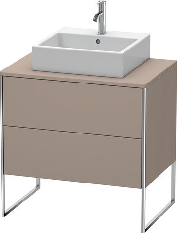 Duravit XSquare Konsolenwaschtischunterbau bodenstehend Basalt Matt 800x548x778 mm - XS492004343