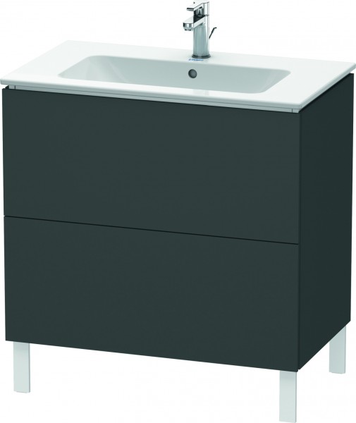 Duravit L-Cube Waschtischunterbau bodenstehend Graphit Matt 820x481x704 mm - LC662604949