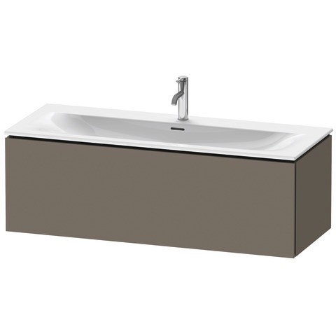 Duravit L-Cube Waschtischunterbau wandhängend Flanell Grau Seidenmatt 1220x481x400 mm - LC6139090900