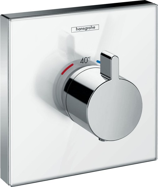 Hansgrohe Thermostat Unterputz ShowerSelect Glas Highflow Fertigset weiss/chrom, 15734400 , 15734400