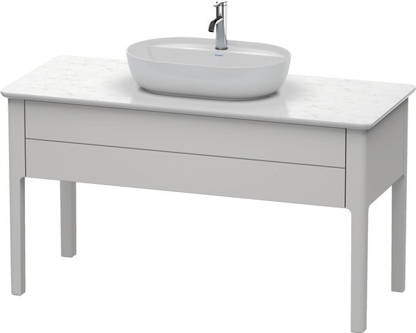 Duravit Luv Konsolenwaschtischunterbau bodenstehend Nordic Weiß Seidenmatt 1338x570x743 mm - LU95610