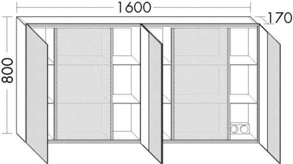 Burgbad Spiegelschrank RL30 800x1600x170 RL30, SPLS160PN451