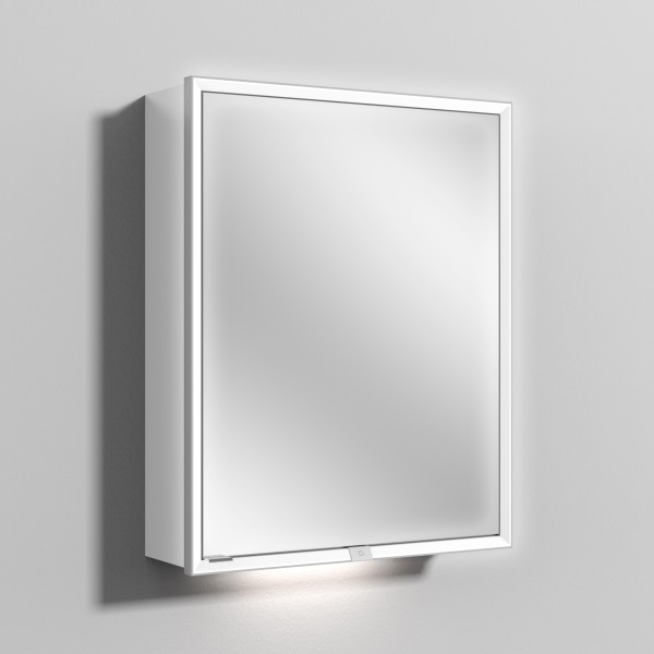 Sanipa Reflection Spiegelschrank MILO 60 mit LED-Beleuchtung, Weiß-Glanz, AU03178