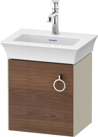 Duravit White Tulip Waschtischunterbau wandhängend Amerikanischer Nussbaum & Taupe Hochglanz & Matt