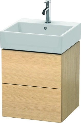 Duravit L-Cube Waschtischunterbau wandhängend Mediterrane Eiche Matt 484x459x544 mm - LC627407171