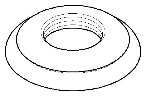 Dornbracht Rosette Ersatzteile 092735001 D. 55 x 10 mm Messing (23kt Gold)