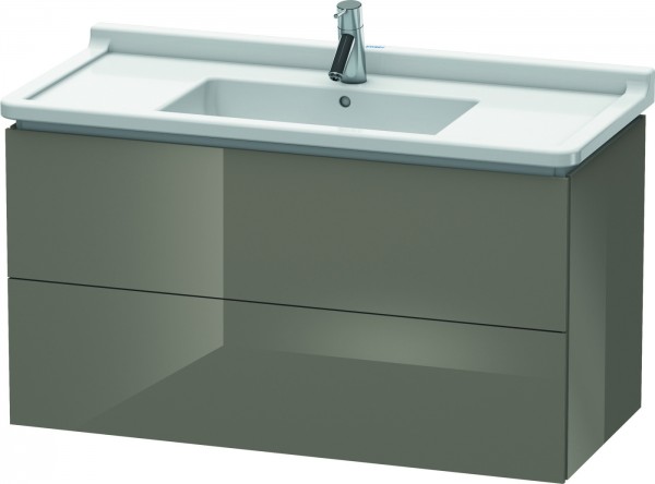 Duravit L-Cube Waschtischunterbau wandhängend Flanell Grau Hochglanz 1020x469x558 mm - LC626608989