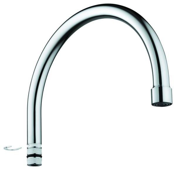 Grohe C-Auslauf 13371 für Eurosmart EH-Spültischbatterie Wandmontage chrom, 13371000