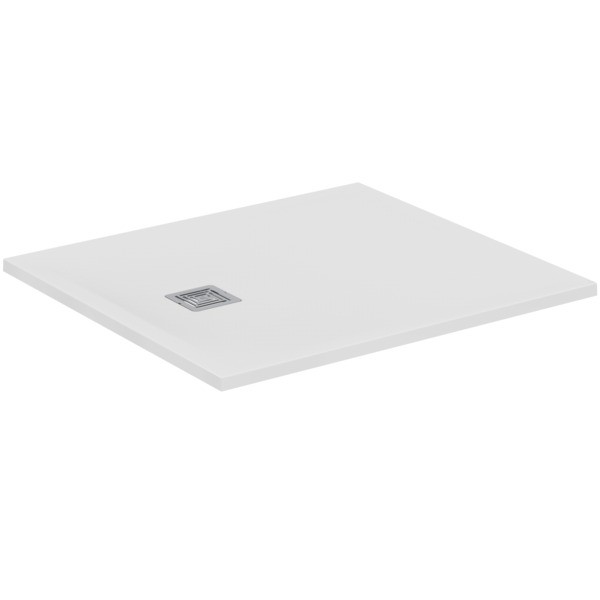 Ideal Standard Rechteck-Duschwanne Ultra Flat S + 1000x900mm Abl.25cm Mitte/Seite Weiss, T5607FR