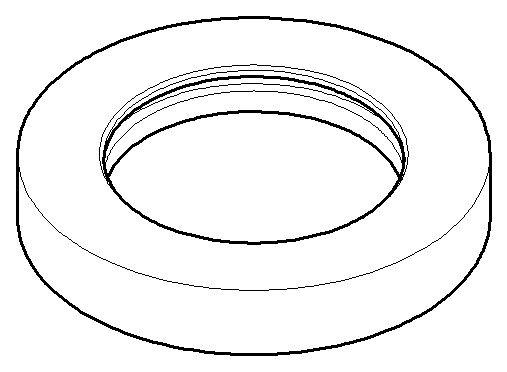 Dornbracht Rosette Ersatzteile 092810055 D. 60 x D. 38,2 x 10 mm Platin