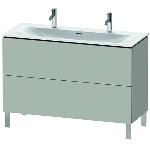 Duravit L-Cube Waschtischunterbau bodenstehend Betongrau Matt 1220x481x704 mm - LC659900707