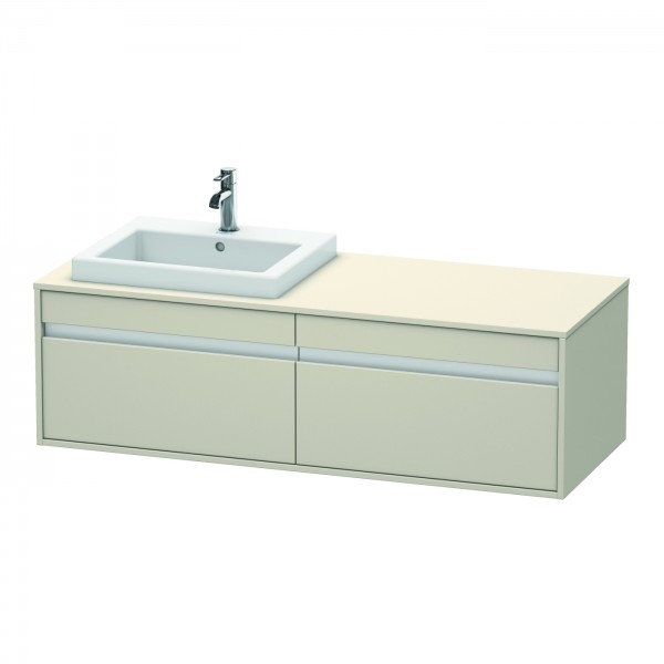 Duravit Ketho Konsolenwaschtischunterbau wandhängend Taupe Matt 1400x550x426 mm - KT6797L9191