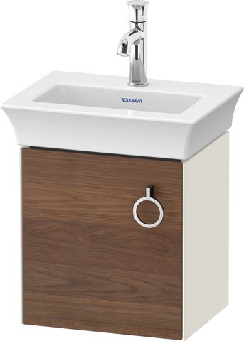 Duravit White Tulip Waschtischunterbau wandhängend Amerikanischer Nussbaum & Nordic Weiß Hochglanz &