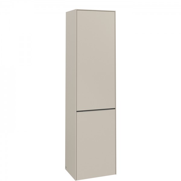 Villeroy & Boch Subway 3.0 Hochschrank, 1 Tür, 1 Wäscheklappe, 450 x 1710 x 346,5 mm, Cashmere Grey