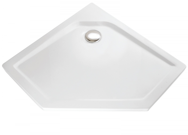 HSK Acryl Fünfeck-Duschwanne super-flach 90 x 90 x 3,5 cm, ohne Schürze