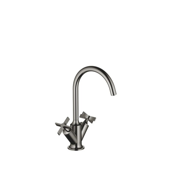 Dornbracht Waschtisch-Einlochbatterie mit Ablaufgarnitur VAIA 22513809 Dark Chrome